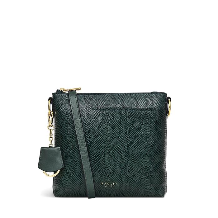  London Pockets 2.0 - Faux Snake, Small Zip-Top Cross Body