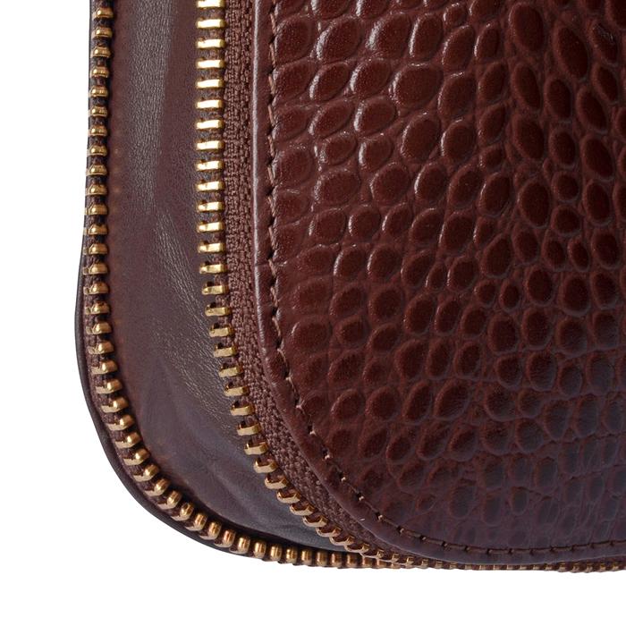  London Pockets - Faux Croc, Medium Zip Around Cross Body Bag