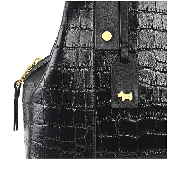  London Provence Street - Faux Croc, Medium Zip-Top Shoulder