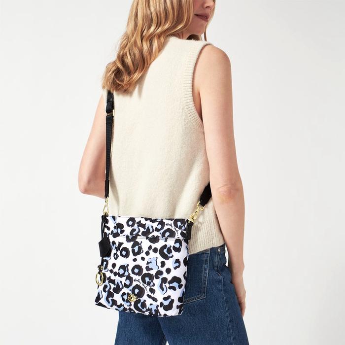  London London 24/7 Leopard, Small Zip-Top Cross Body