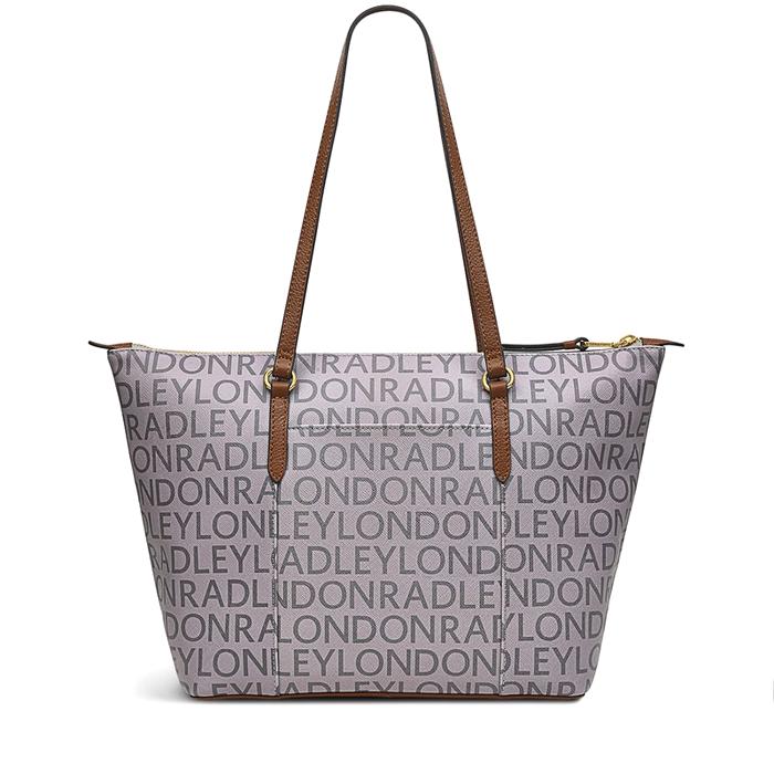  London Signature Logo, Medium ZipTop Tote Bag