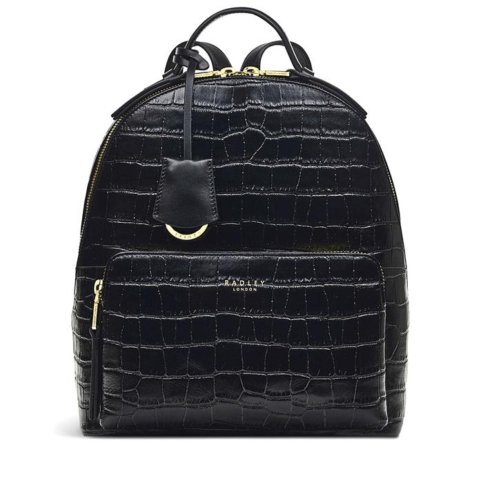  London Sutton Acres - Faux Croc, Medium Zip Around Backpack