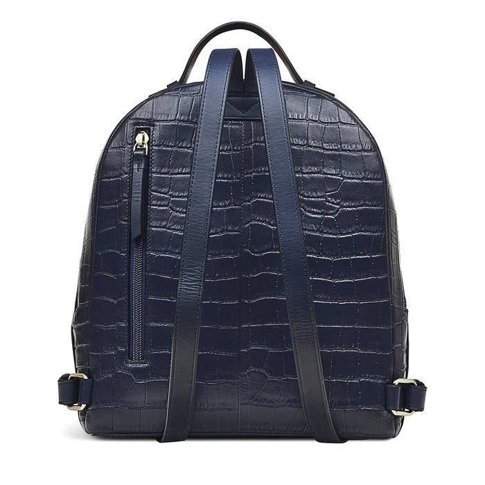  London Sutton Acres - Faux Croc, Medium Zip Around Backpack