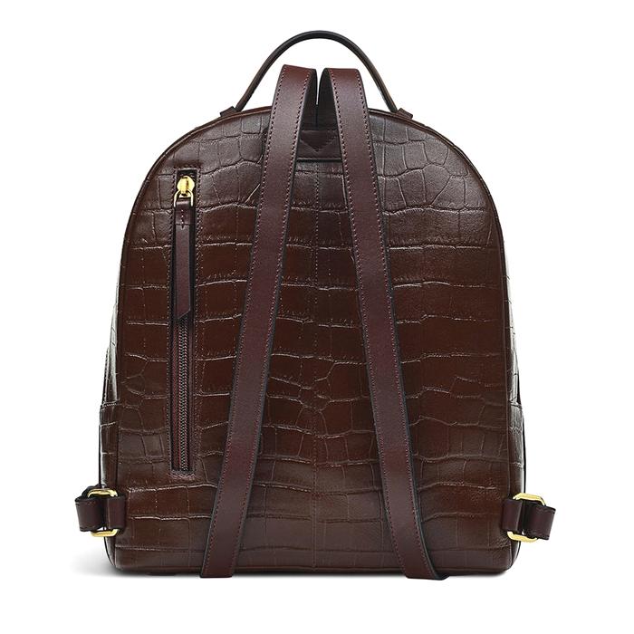  London Sutton Acres - Faux Croc, Medium Zip Around Backpack