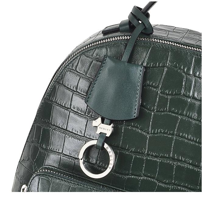  London Sutton Acres - Faux Croc, Medium Zip Around Backpack