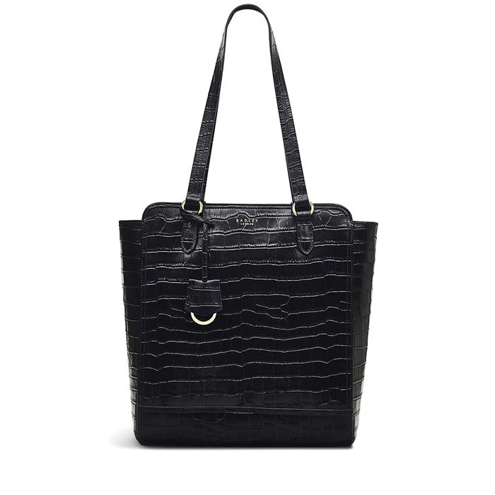  London Upper Grove - Faux Croc, Medium Ziptop Tote